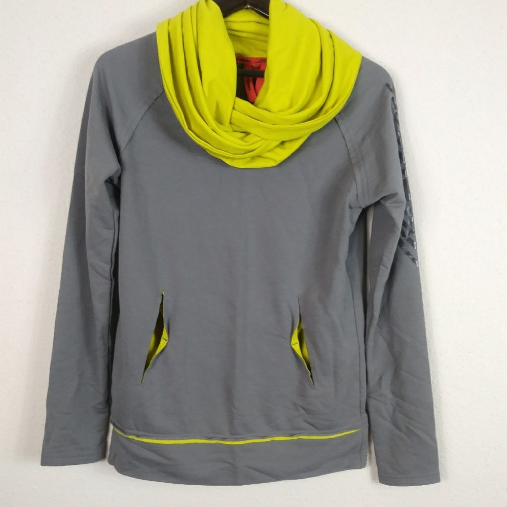 Life Fitness Grey Yellow Pullover Hoodie